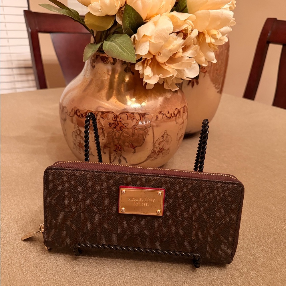 Michael Kors Dark Brown Logo Wallet
